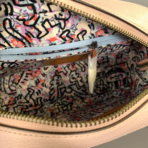 COACH Pink Dust Pink Pebble Grain Leather Shoulder Bag