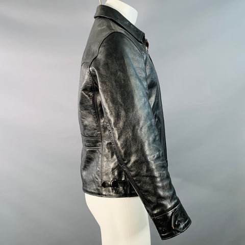 CALIFORNIA MFG Co. Vintage Size M Black Horsehide Leather Jacket