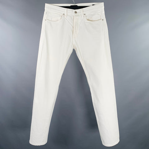 TOM FORD Size 31 White Cotton Button Fly Jeans
