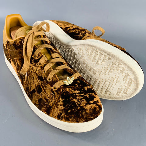 ADIDAS Limited Edition Size 12 Copper Velvet Low Top Lace- Up Sneakers