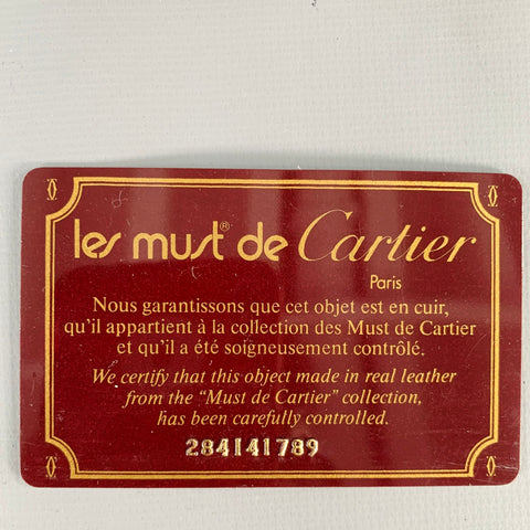 CARTIER Burgundy Logo Leather Wallet