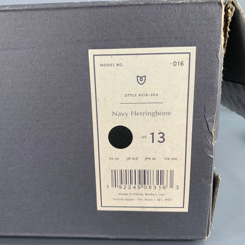 ROTHY'S Size 13 Navy Orange Wool Blend Slip On Sneakers