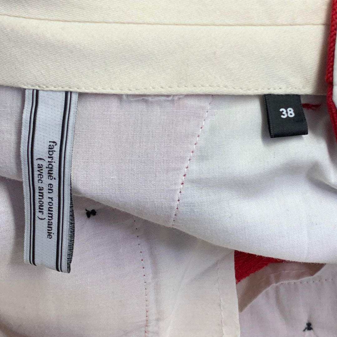 AMI by ALEXANDRE MATTIUSSI Size 28 Red Wool Twill Zip Fly Dress Pants