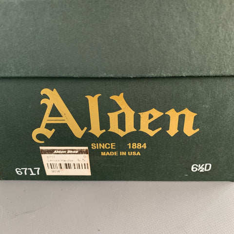 ALDEN Size 6.5 6717 Brown Cordovan Leather Penny Loafers