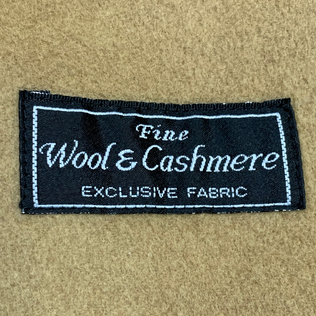 TRINA TURK Size 0 Tan Wool Cashmere Shawl Collar Snaps Coat