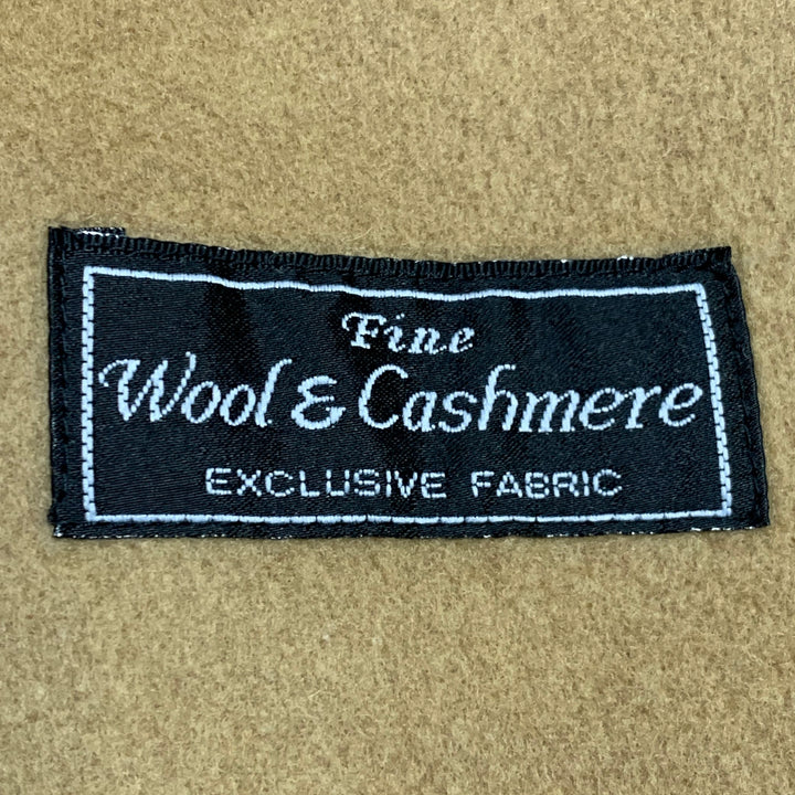 TRINA TURK Size 0 Tan Wool Cashmere Shawl Collar Snaps Coat