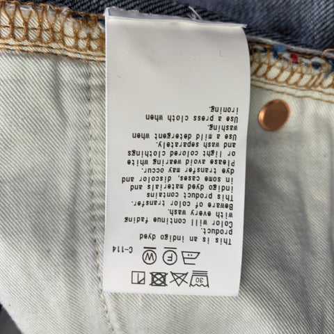 BLUE BLUE JAPAN Size 32 Blue Indigo Contrast Stitch Cotton Straight Selvedge Jeans