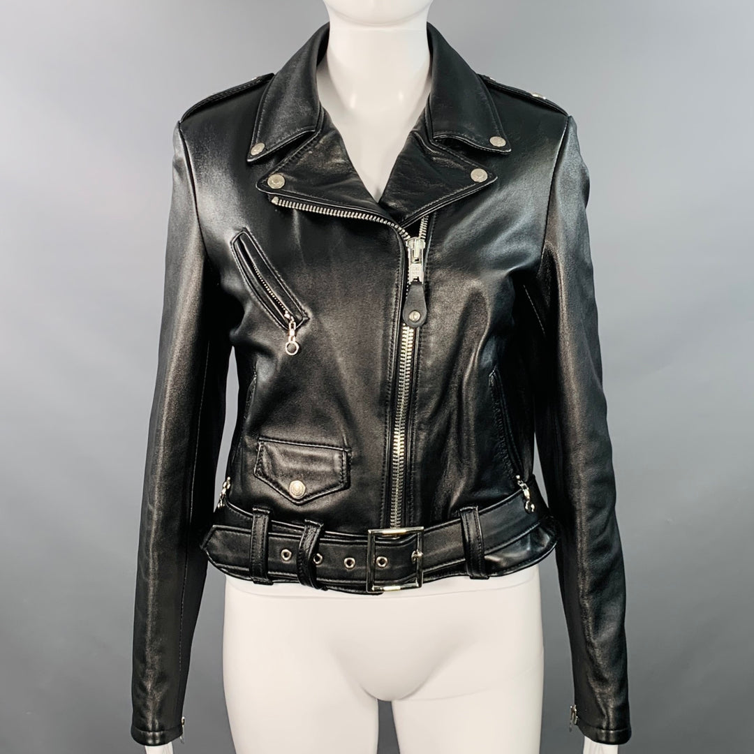 PERFECTO by SCHOTT Size M Black Lambskin Leather Motorcycle Jacket