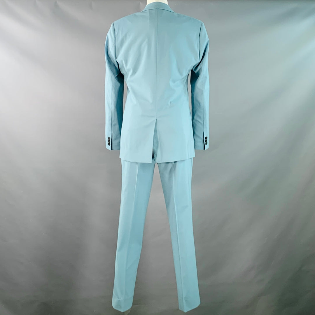 SANDRO Size 36 Blue Virgin Wool Blend Notch Lapel Suit