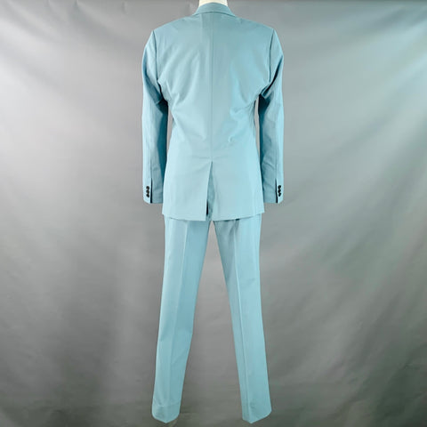 SANDRO Size 36 Blue Virgin Wool Blend Notch Lapel Suit