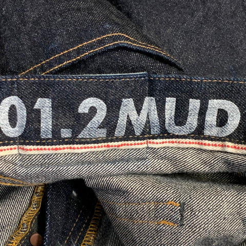 VISVIM Size 36 Indigo Contrast Stitch Selvedge Mud Overdyed Denim Button Fly Jeans