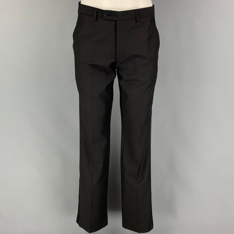 CALVIN KLEIN COLLECTION Size 36 Black Wool Notch Lapel Tuxedo Suit