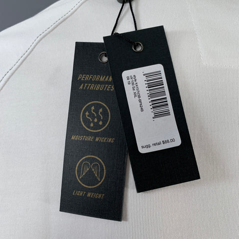 JOHN VARVATOS * U.S.A. Size XXL White Contrast Stitch Cotton Blend T-shirt