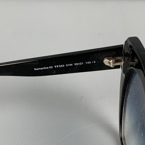 TOM FORD -Samantha-02- Black Ombre Acetate Cat Eye Sunglasses
