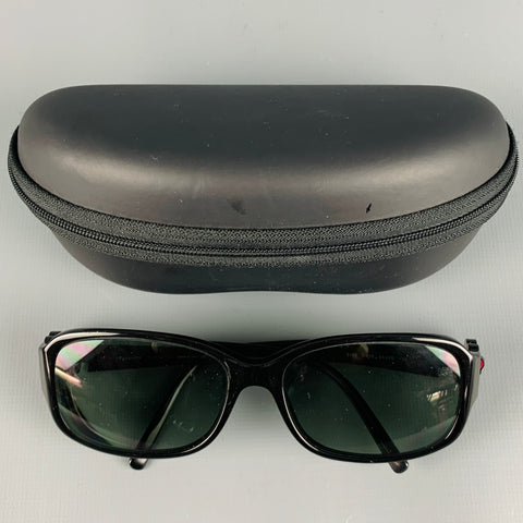 CHANEL Black Red Camellia Sunglasses Frames