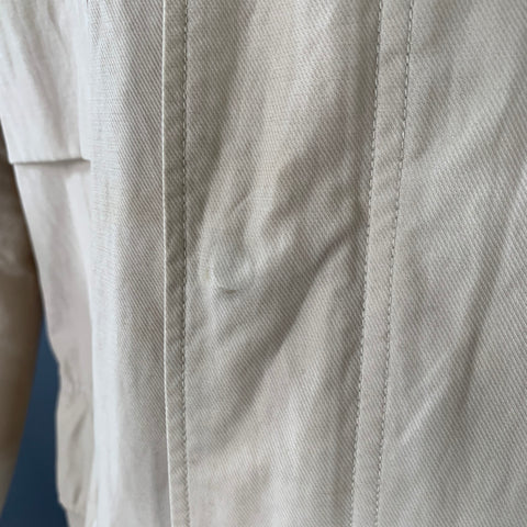 ERMENEGILDO ZEGNA Size M Cream Cotton Blend Field Jacket