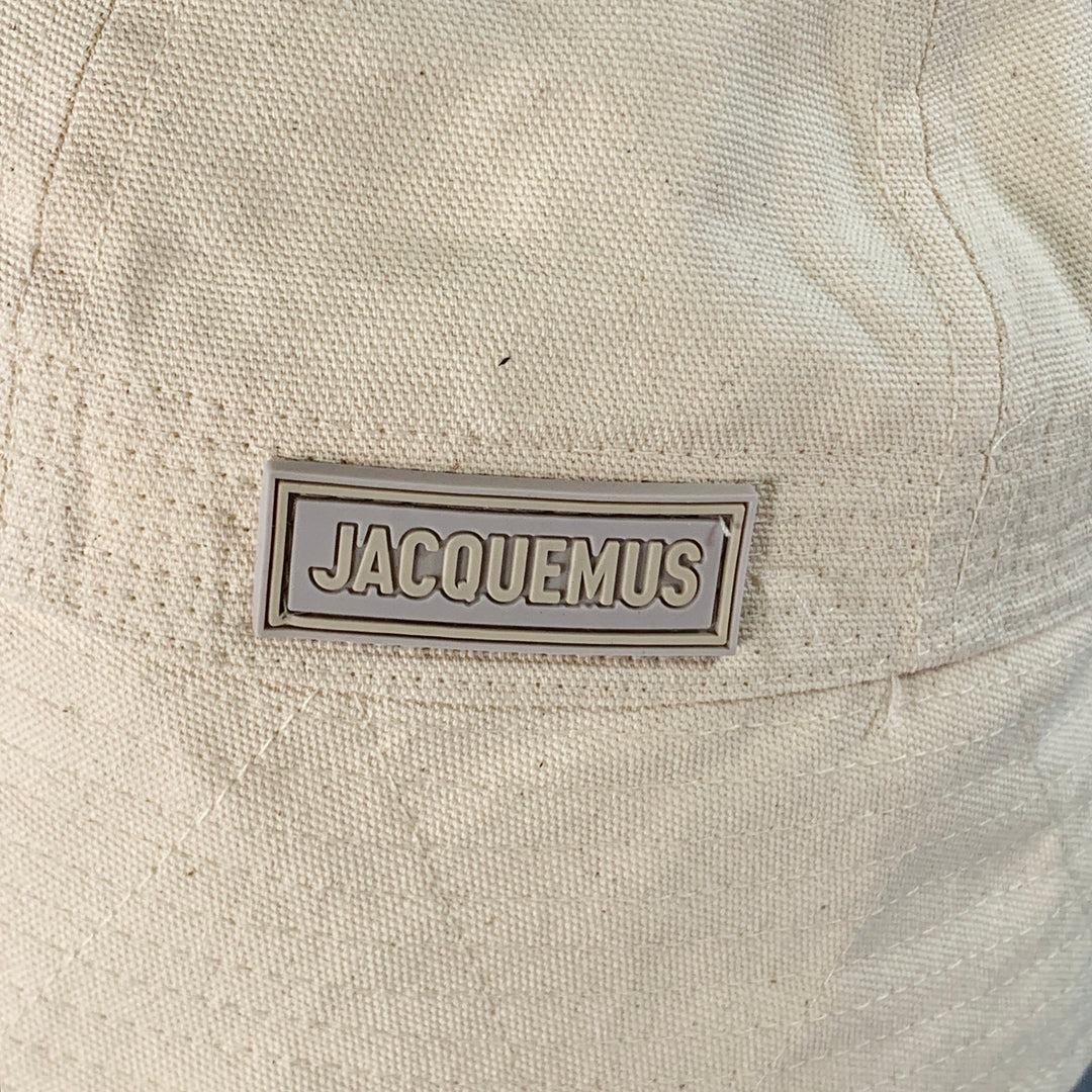 JACQUEMUS Beige Cotton Canvas Bucket Hat