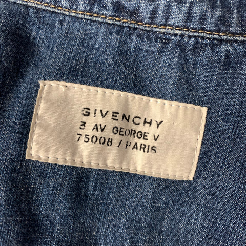GIVENCHY Size S Blue Cotton Long Sleeve Shirt