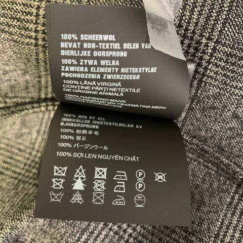 PRADA Size M Grey Black Glenplaid Wool Zip Up Jacket