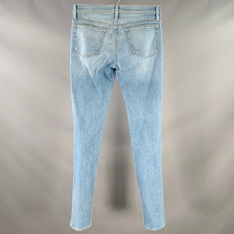 FRAME Size 29 Dylan Blue Cotton Blend Skinny Distressed Jeans