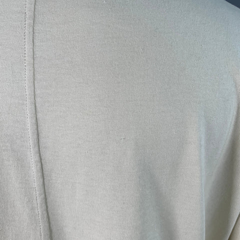 THE ROW Size L Beige Cotton Oversized One Pocket Scoop Neck Pullover