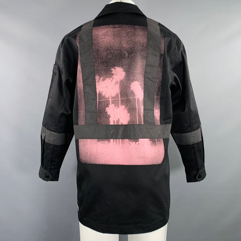 U.P.W.W. Size S Black Pink Photo Polyester Cotton Jacket