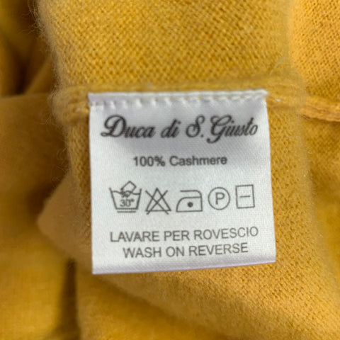 DUCA DI S.GIUSTO Size M Yellow Cashmere Turtleneck Sweater