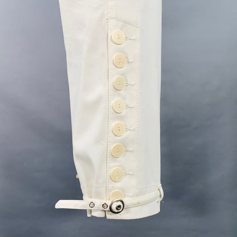 JEAN PAUL GAULTIER Size 4 Cream Cotton Cargo Casual Pants