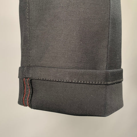 BOTTEGA VENETA Size 36 Black Solid Cotton Blend Straight Casual Pants