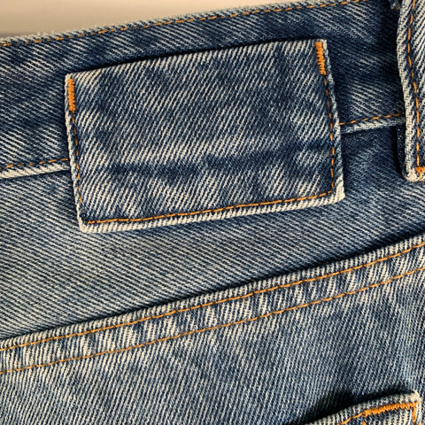 MAISON MARGIELA Size 10 Medium Wash Denim Cotton Jeans