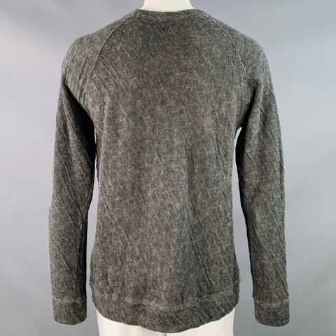 BARENA Size XL Grey Heather Wool Blend Crew Neck Sweatshirt