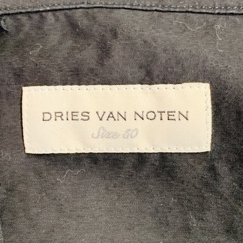 DRIES VAN NOTEN FW19 Size M Black Grey White Tie Dye Circle Cotton Long Sleeve Shirt