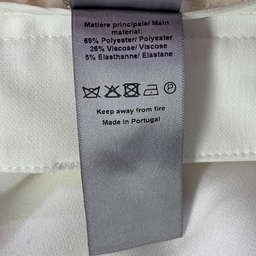 ZADIG & VOLTAIRE Size M Off White Polyester Blend Rhinestone Studded Peak Lapel Pantsuit