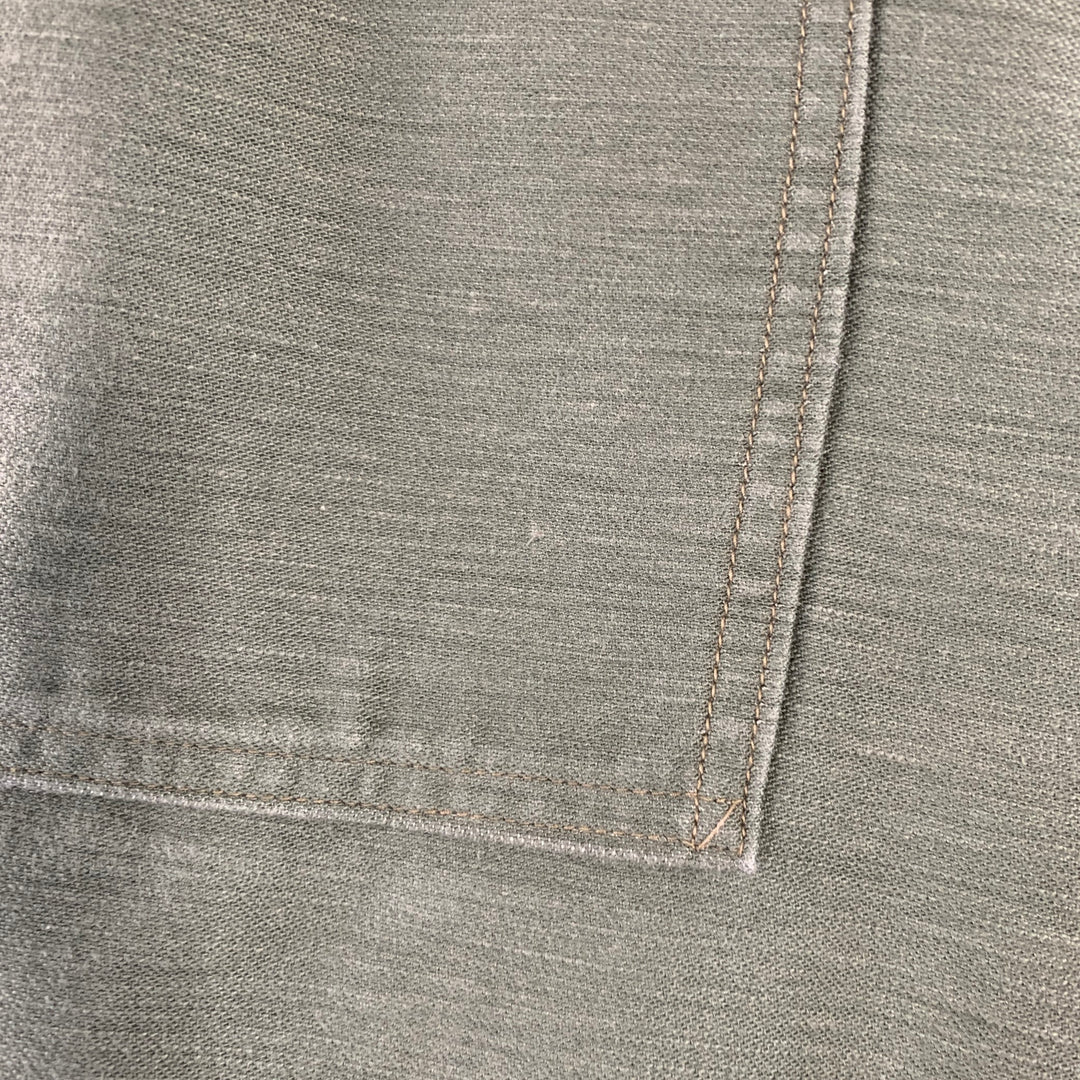 ORSLOW Size 34 Olive Green Cotton Straight Casual Pants