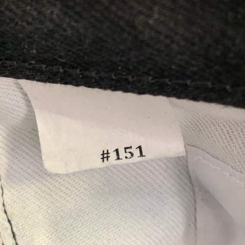 GUSTIN Size 40 151 Black Cotton Selvedge Twill Straight Jeans