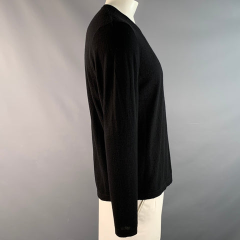 NEIMAN MARCUS Pull col rond en cachemire uni noir taille L