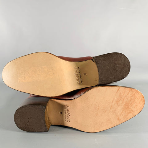 Bottes à enfiler en cuir marron cognac JOAN & DAVID taille 8