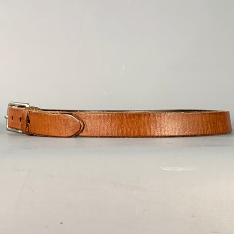 POLO by RALPH LAUREN Size 32 Brown Silver Leather Belt