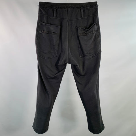 HAIDER ACKERMANN Size M Black Cotton Elastic Waistband Casual Pants