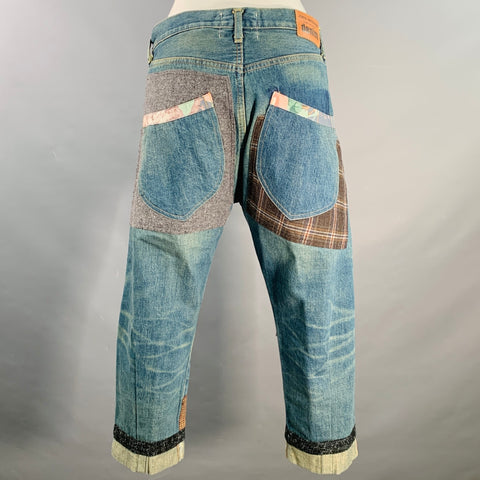 JUNYA WATANABE Size XS Blue Multi Color Denim Patchwork Selvedge Jeans