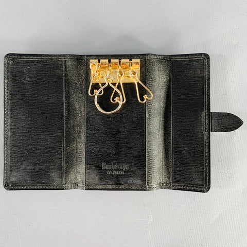 BURBERRYS Black Leather Key Holder