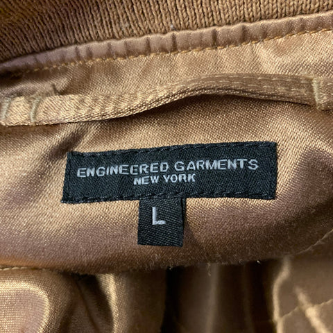 ENGINEERED GARMENTS Size L Brown Nylon Bomber Jacket