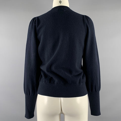 Cardigan ERDEM taille S en cachemire et laine marine et blanc