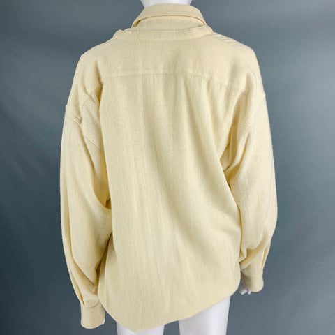 COMME des GARCONS 1980s Taille S Crème Laine Mélange Double Couche Veste