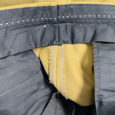 DRIES VAN NOTEN Size 32 Green Olive Polyester Wool Flat Front Dress Pants