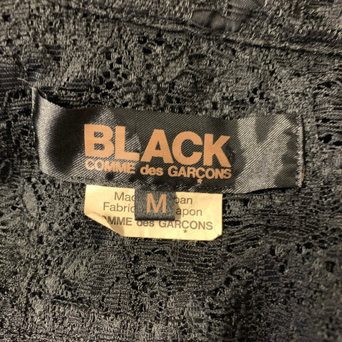 COMME des GARCONS BLACK Size M Black  Lace Button Up Shirt