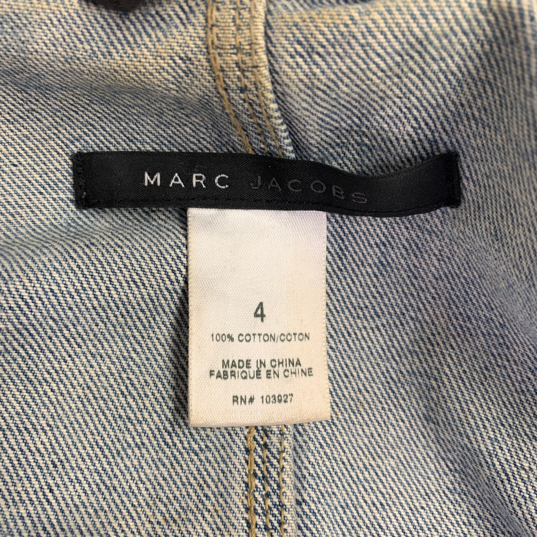 MARC by MARC JACOBS Size 4 Blue Cotton Distressed Jacket