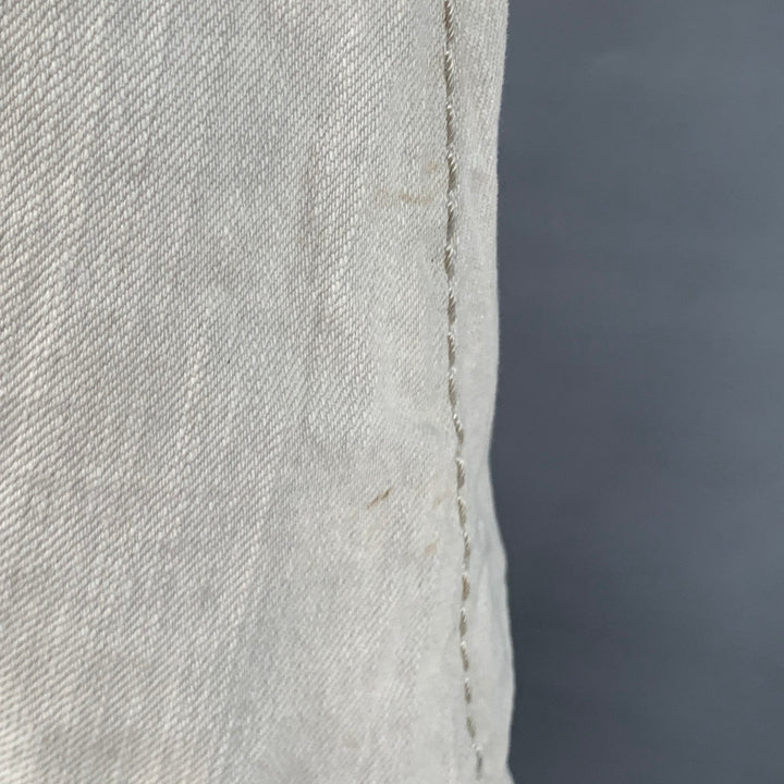ATTACHMENT Size M Grey Wash Cotton Twill Low Rise Button Fly Jeans