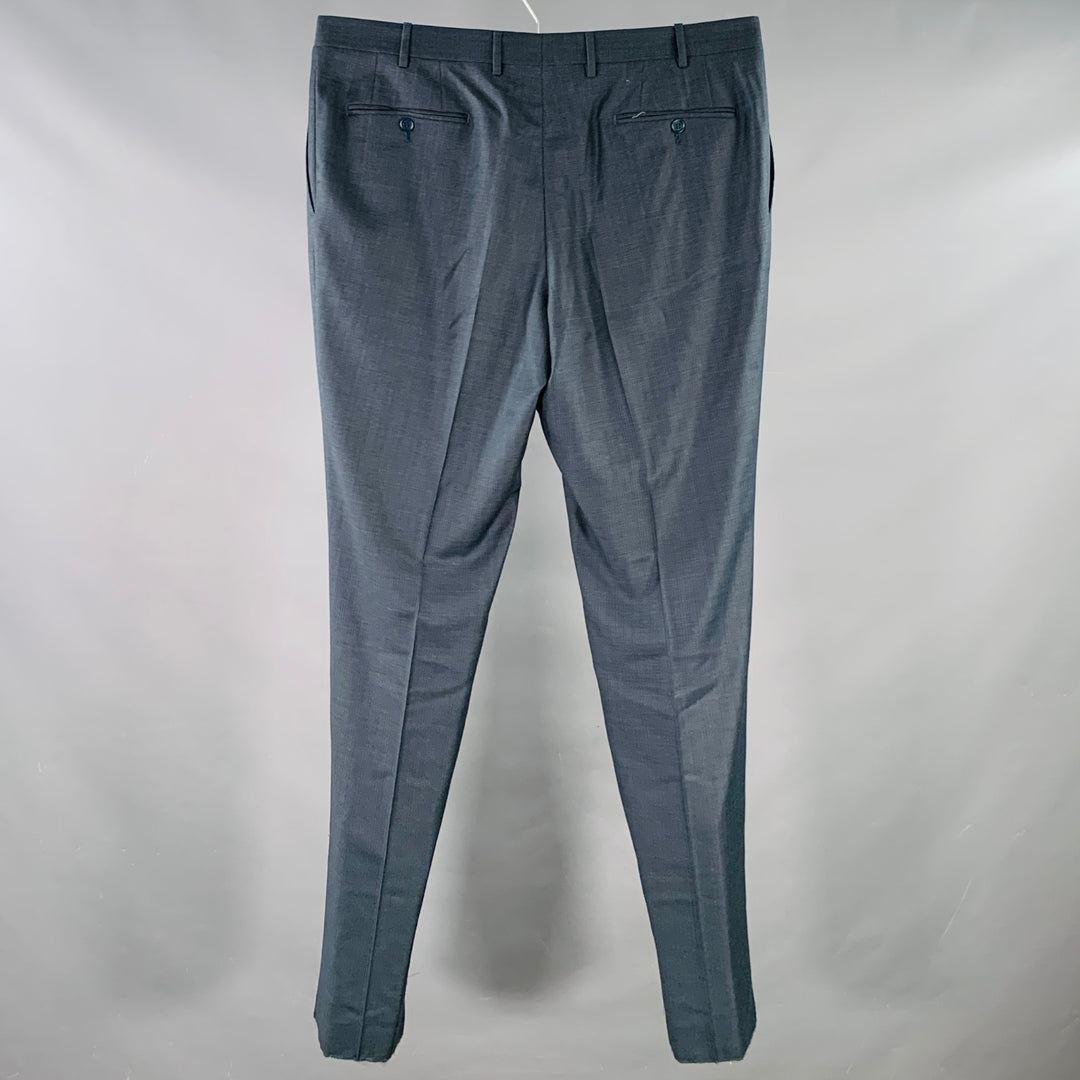 CANALI Size 38 Grey Brown Wool Flat Front Dress Pants