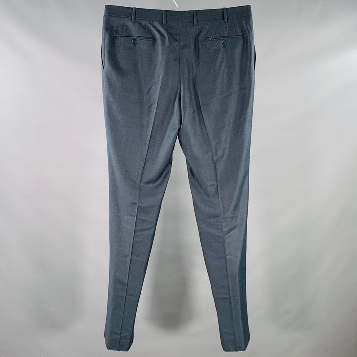 CANALI Size 38 Grey Brown Wool Flat Front Dress Pants